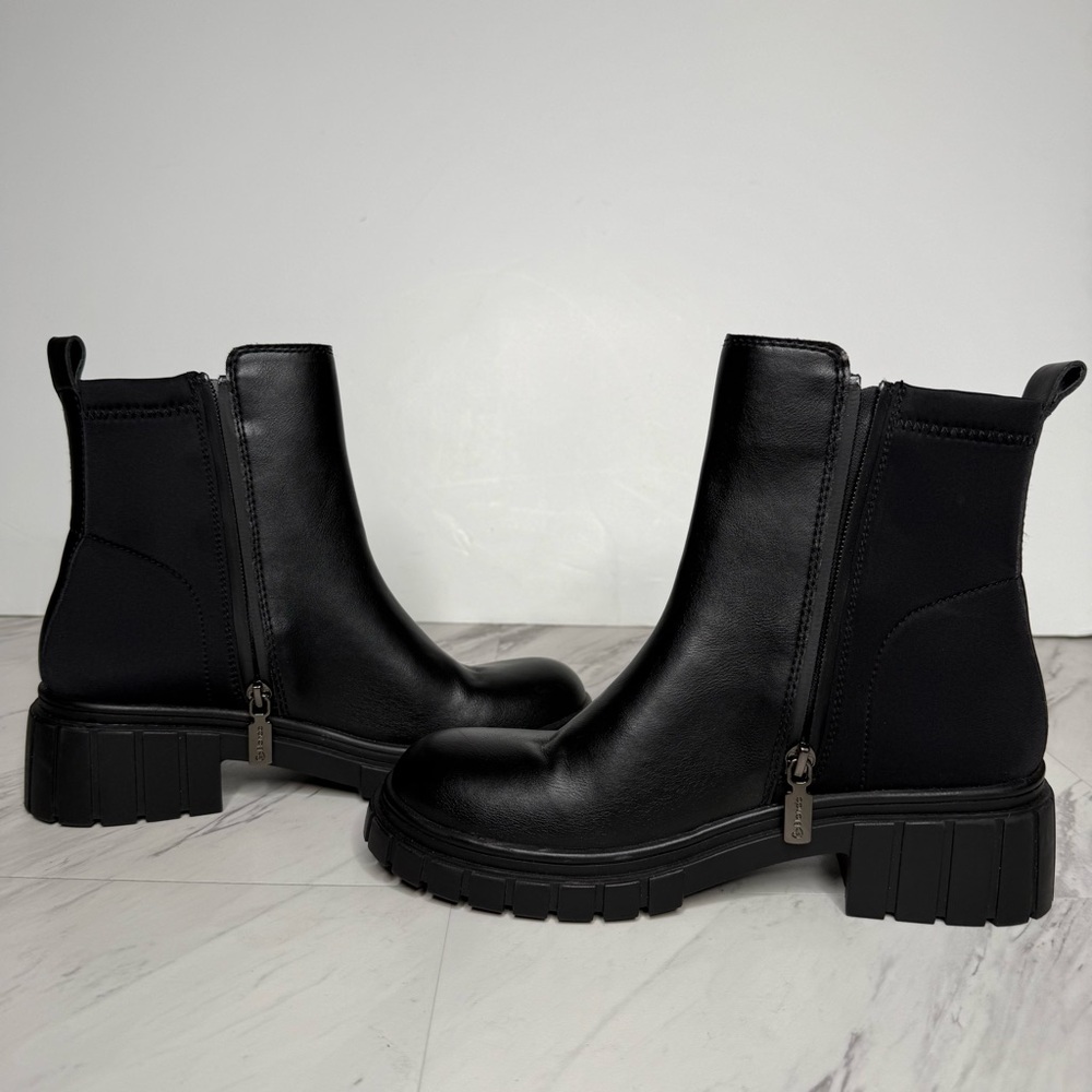 Blondo Prestly Black Leather Bootie 7 1/2 M - Picture 6 of 14